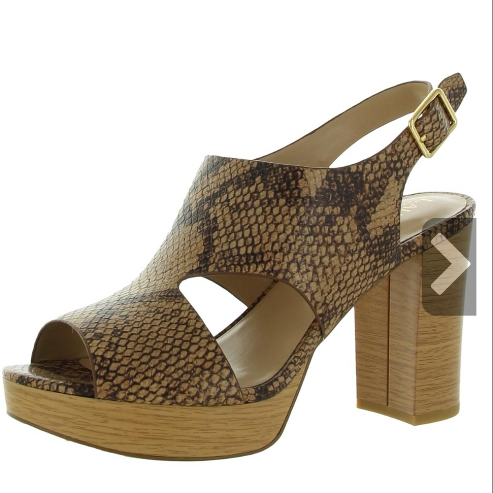 NIB Lauren Ralph Lauren Feona Leather Platform Sandals Shoes 8 - Picture 6 of 8